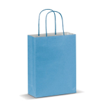 Petit sac en papier kraft coloré pour cadeau 120 g/m2 couleur bleu ciel