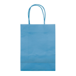 Petit sac en papier kraft coloré pour cadeau 120 g/m2 couleur bleu ciel troisième vue
