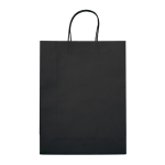 Grand sac en papier kraft coloré pour cadeau 120 g/m2 couleur noir deuxième vue