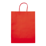Grand sac en papier kraft coloré pour cadeau 120 g/m2 couleur rouge deuxième vue