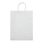 Grand sac en papier kraft coloré pour cadeau 120 g/m2 couleur blanc deuxième vue