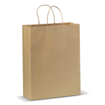 Grand sac en papier kraft coloré pour cadeau 120 g/m2 couleur marron clair