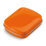 Boîte de menthes rectangulaire en plusieurs couleurs 23g couleur orange
