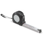 Mètre ruban de 3 mètres en plusieurs couleurs avec clip pour ceinture couleur noir