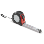 Mètre ruban de 3 mètres en plusieurs couleurs avec clip pour ceinture couleur rouge