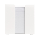 Cube de 800 feuilles pour notes dans une boîte en plastique 10x10x10cm couleur blanc deuxième vue