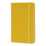 Carnet en PU de plusieurs couleurs vives avec pages lignées FSC A6 couleur jaune