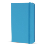 Carnet en PU de plusieurs couleurs vives avec pages lignées FSC A6 couleur bleu ciel