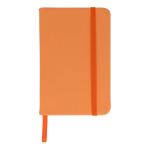 Carnet en RPET et PU de couleurs vives avec pages lignées FSC A6 couleur orange deuxième vue