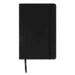 Carnet en RPET et PU de couleurs vives avec pages lignées FSC A5 couleur noir deuxième vue