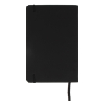 Carnet en RPET et PU de couleurs vives avec pages lignées FSC A5 couleur noir troisième vue