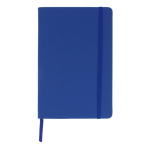 Carnet en RPET et PU de couleurs vives avec pages lignées FSC A5 couleur bleu deuxième vue