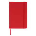 Carnet en RPET et PU de couleurs vives avec pages lignées FSC A5 couleur rouge deuxième vue