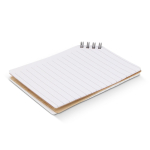 Bloc-notes avec couverture en bambou et spirale en coin A6 couleur naturel deuxième vue