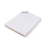 Bloc-notes avec couverture en bambou et spirale en coin A5 couleur naturel deuxième vue