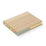 Grandes notes adhésives plusieurs tailles et coloris couverture bambou couleur naturel