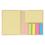 Grandes notes adhésives plusieurs tailles et coloris couverture bambou couleur naturel quatrière vue