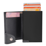 Porte-cartes en aluminium avec bouton pour sortir 6 cartes couleur noir