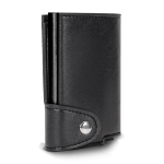 Porte-cartes en aluminium avec bouton pour sortir 6 cartes couleur noir troisième vue