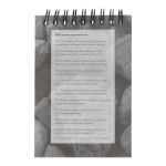 Carnet de notes en papier de roche, feuilles blanches, format poche couleur naturel quatrière vue