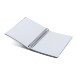 Cahier papier recyclé avec couverture à graines et pages quadrillées couleur blanc troisième vue