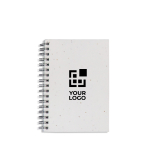 Cahier papier recyclé avec couverture à graines et pages quadrillées vue principale