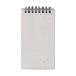 Bloc-notes écologiques avec couverture biodégradable à graines couleur blanc