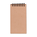 Bloc-notes écologiques avec couverture biodégradable à graines couleur marron clair