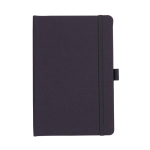 Carnet en RPET rigide avec porte-stylo et pages quadrillées A5 couleur gris deuxième vue