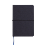 Carnet en RPET rigide avec sangle élastique horizontale A5 couleur gris deuxième vue
