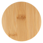 Sous-verre circulaire en bambou avec ouvre-bouteille inclus couleur naturel troisième vue