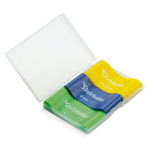 Boîte en plastique avec 3 bandes de résistance différentes couleur transparent