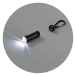 Lampe en aluminium avec mousqueton pour accrocher partout couleur noir quatrière vue