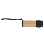 Lampe torche en bambou et plastique recyclé d'une portée de 20m couleur noir quatrière vue