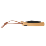 Couteau noir dans un outil pliable en bambou avec corde pour suspendre couleur noir troisième vue