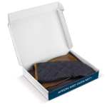 Tablier avec poche frontale en PU et gant de barbecue assorti couleur bleu foncé troisième vue