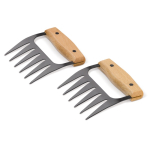 Griffes à viande avec poignée en bois pour déchiqueter la viande couleur bois deuxième vue