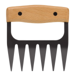 Griffes à viande avec poignée en bois pour déchiqueter la viande couleur bois troisième vue