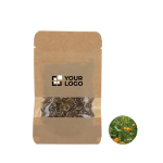 Sachet de graines de fleurs sauvages dans un sac en papier kraft vue principale