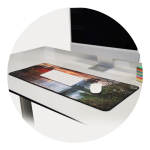 Tapis de souris spécial sublimation avec base antidérapante 78x30 cm couleur blanc quatrière vue