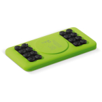 Batterie externe rectangulaire de couleur avec ventouses couleur vert lime deuxième vue