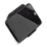 Chargeur sans fil et support avec finitions pour mobile 5W couleur noir quatrière vue