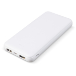 Batterie externe métallique avec charge sans fil 8 000 mAh couleur blanc deuxième vue