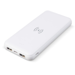 Batterie externe avec ports USB-A et port type C 10.000 mAh couleur blanc deuxième vue