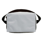 Glacière en polyester coloré avec petite poignée noire pour 6 canettes couleur blanc deuxième vue