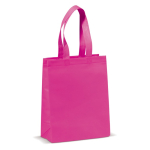 Petite sacoche en non-tissé laminé mat avec anses assorties 105 g/m2 couleur rose