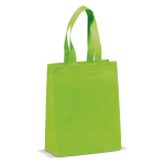 Petite sacoche en non-tissé laminé mat avec anses assorties 105 g/m2 couleur vert lime