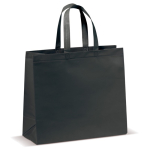 Sac en non-tissé laminé mat, plusieurs couleurs, anses assortie couleur noir