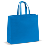 Sac en non-tissé laminé mat, plusieurs couleurs, anses assortie couleur bleu