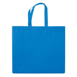 Sac en non-tissé laminé mat, plusieurs couleurs, anses assortie couleur bleu deuxième vue